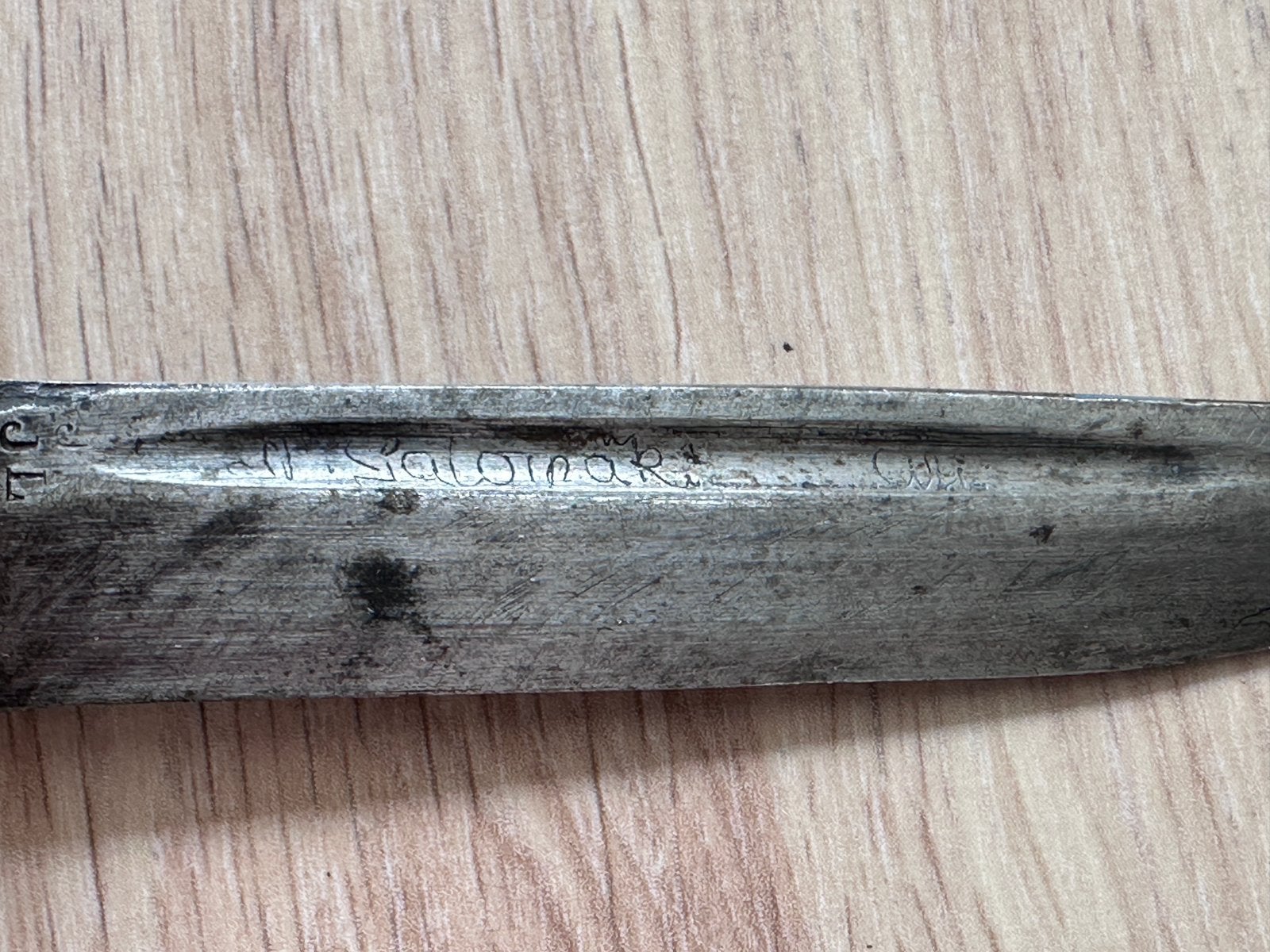 Oude Finse Puukko – gemerkt lemmet – 20,5 cm, Ophalen, Overige soorten, Overige gebieden, Mes of Dolk