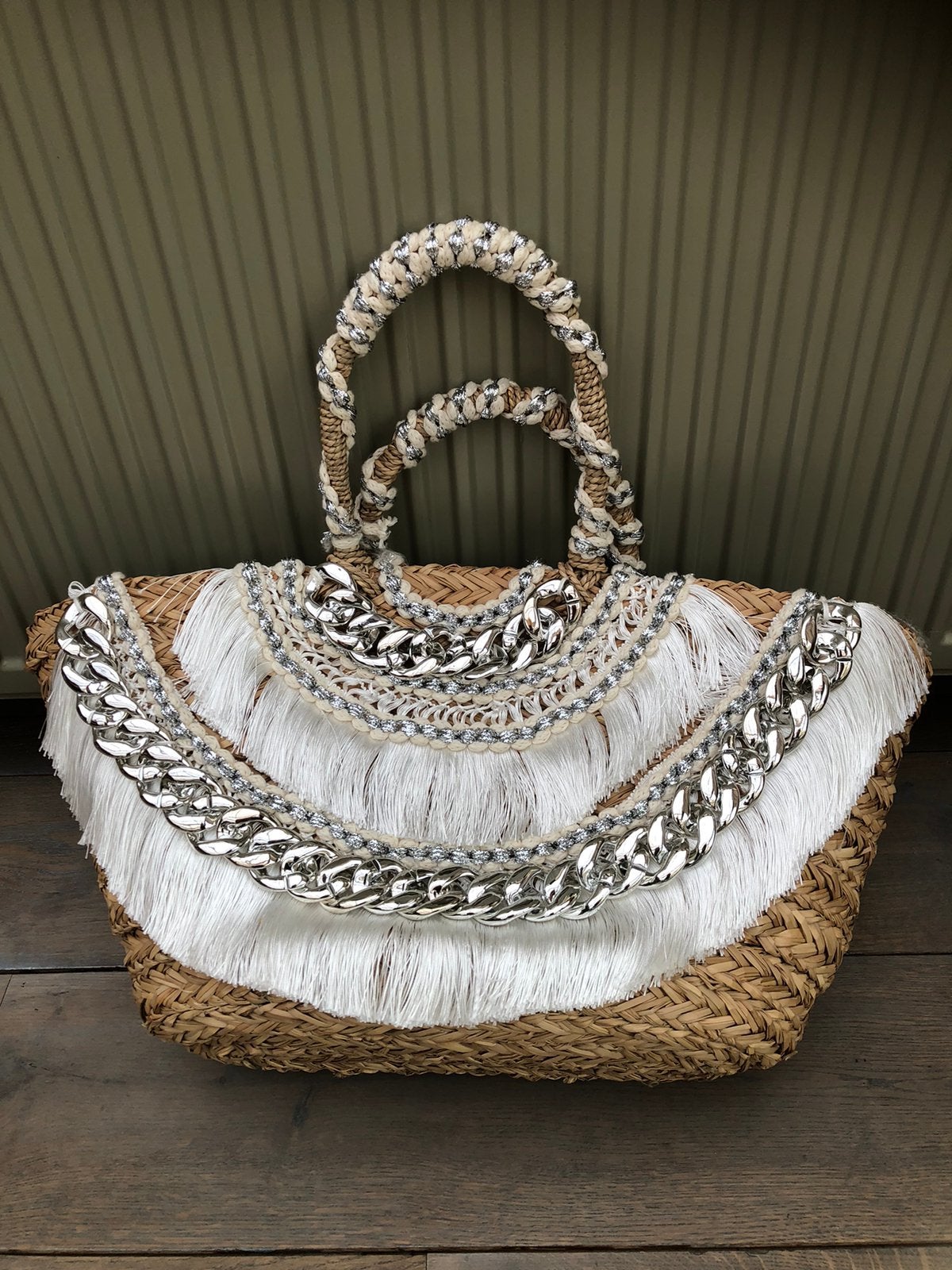 Strandtas ️ tas, Sieraden, Tassen en Uiterlijk, Tassen | Damestassen, Ophalen, Nieuw, Wit
