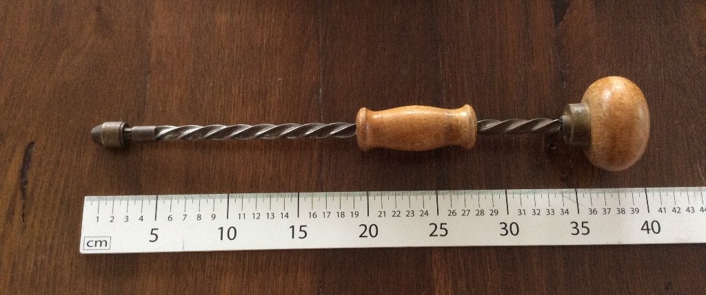 Antieke Zware DRGM Hand Dril Boor Hout/Metaal  Nr.166 jdu, Antiek en Kunst, Antiek | Gereedschap en Instrumenten, Verzenden
