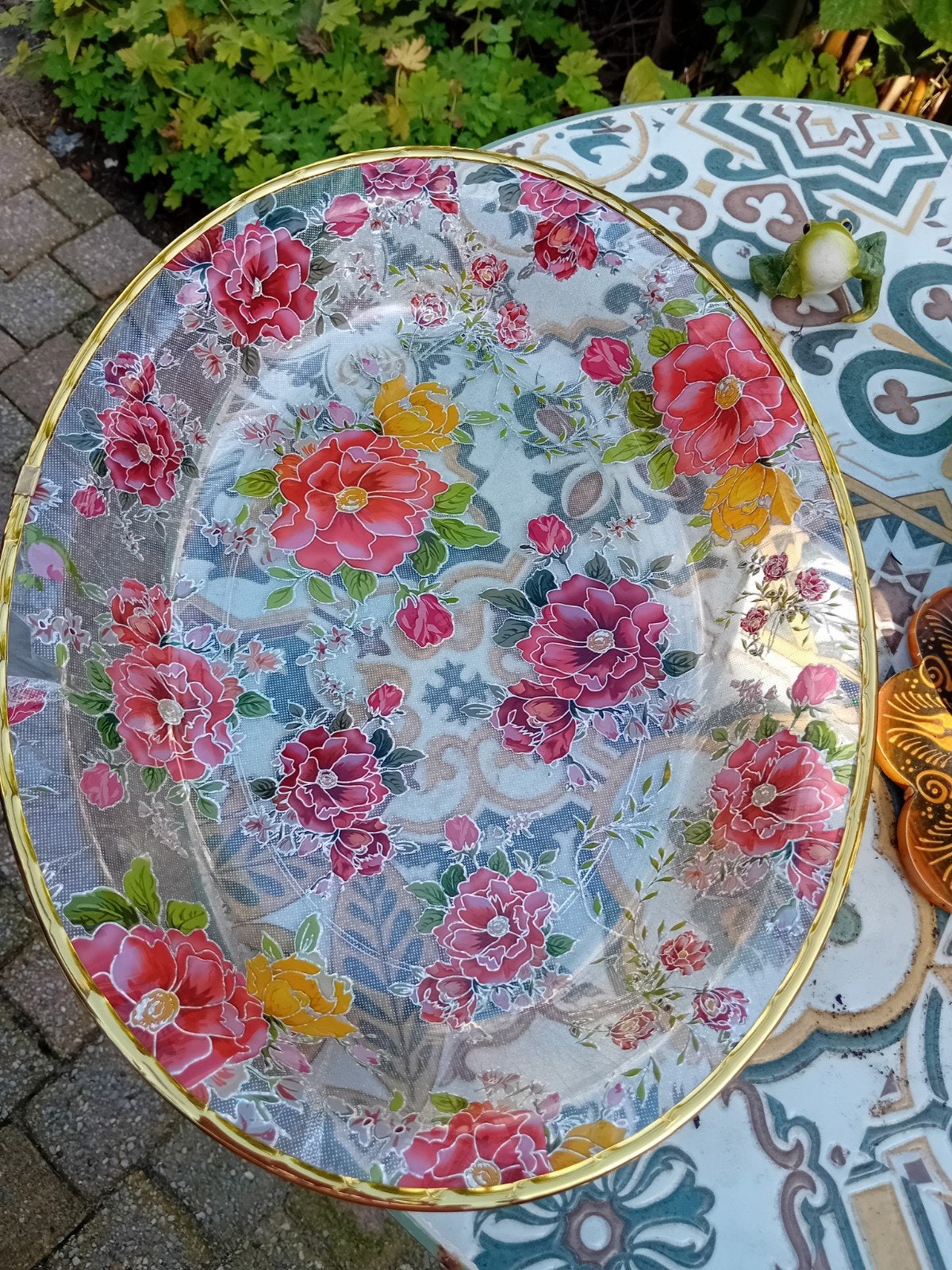 Bohemian set: blad&doek met bohemian bloemen, Boho, Roze, Ophalen of Verzenden, Zo goed als nieuw