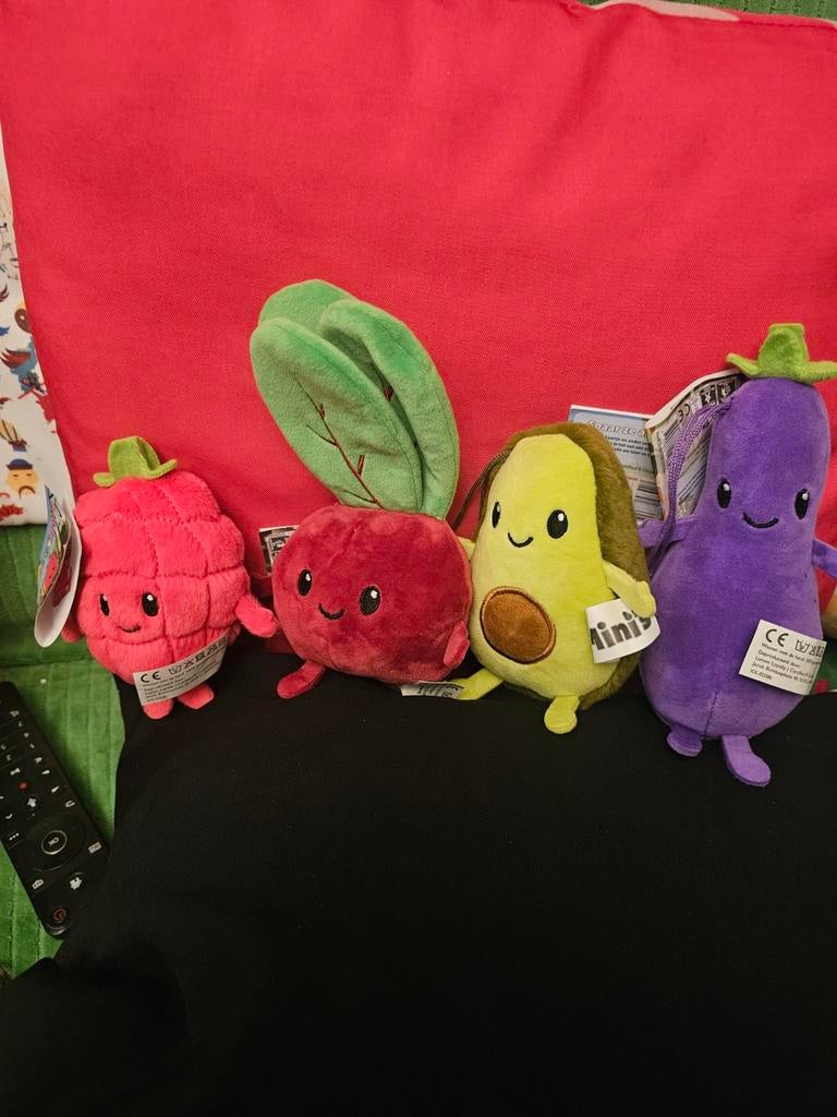 Leuke Mini Groente Knuffels - Set van 4, Overige merken, Overige karakters, Overige typen, Ophalen of Verzenden