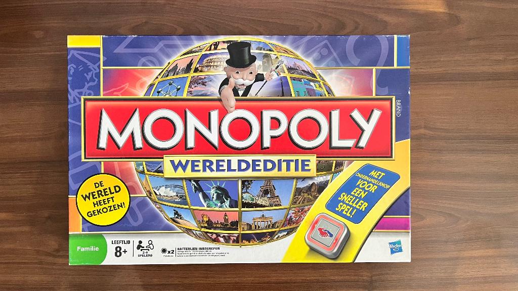Monopoly Wereldeditie, Hobby en Vrije tijd, Gezelschapsspellen | Bordspellen, Vijf spelers of meer, Ophalen, Zo goed als nieuw