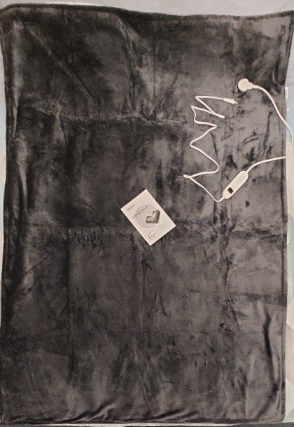 Electrische Warmte Omslagdeken, Blokker (z.g.a.n.), Zwart, Fleecedeken, 130 cm, 180 cm