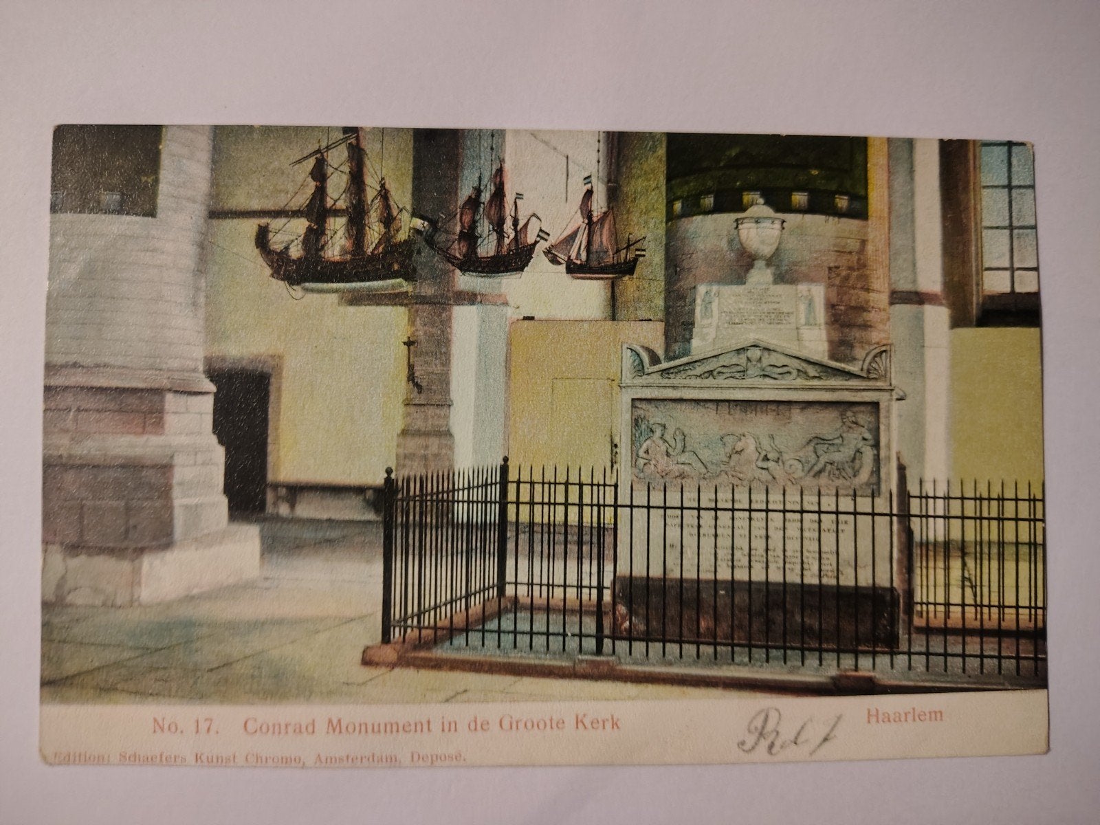 Haarlem Conrad Monument in de Groote Kerk, Ophalen of Verzenden, 1920 tot 1940, Noord-Holland