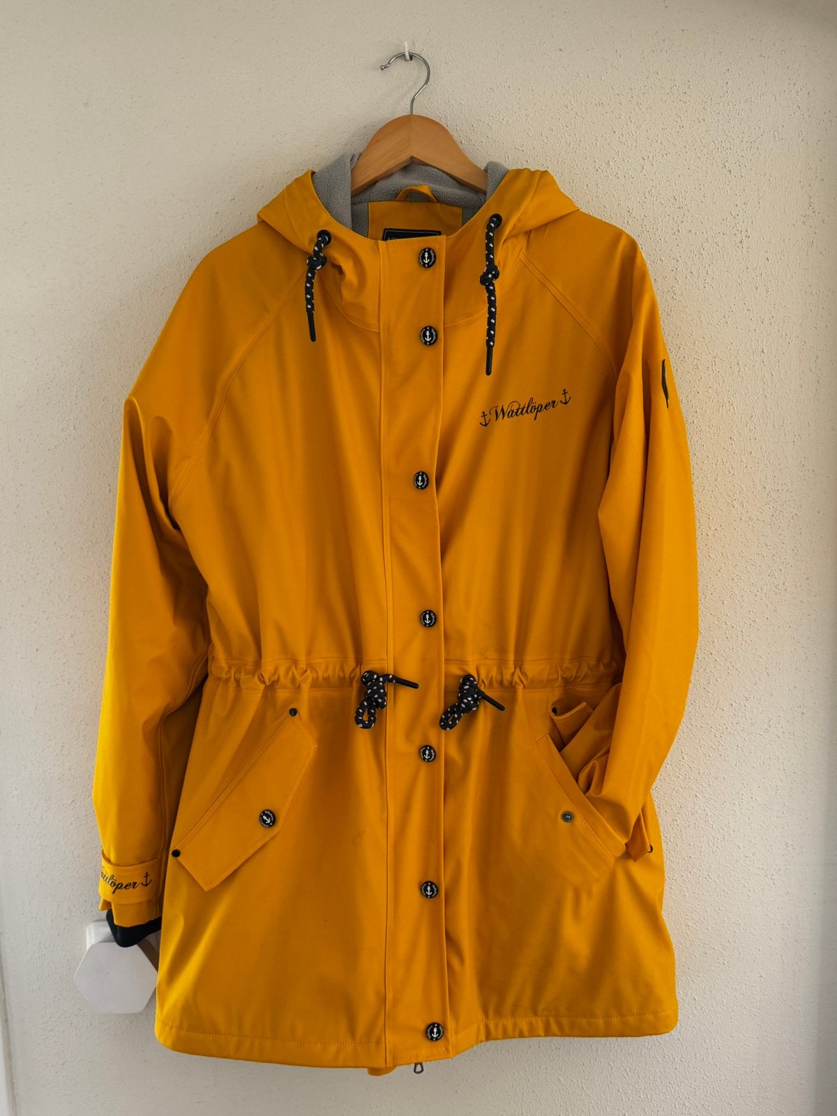 Okergele gevoerde Wattlöper jas in okergele kleur maat 2xl, Ophalen of Verzenden, Zo goed als nieuw, Maat 46/48 (XL) of groter