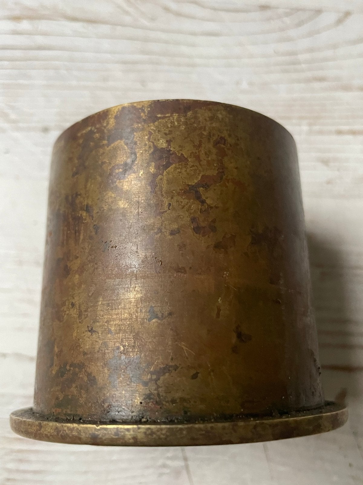 Huls hulzen 6 cm kanon met slagdop uit 1927, Verzamelen, Ophalen of Verzenden, Marine, Duitsland, Hulzen of Bodemvondsten