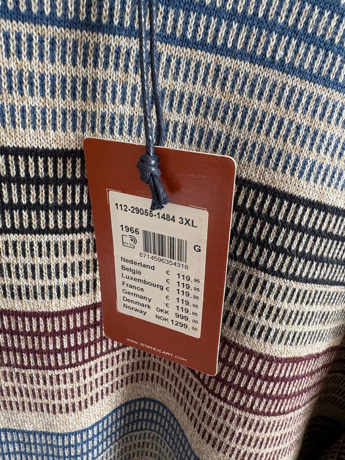 State of Art Trui XXXL Nieuw - Gestreepte Herentrui, Kleding | Heren, Truien en Vesten, Ophalen of Verzenden, Nieuw, Overige maten
