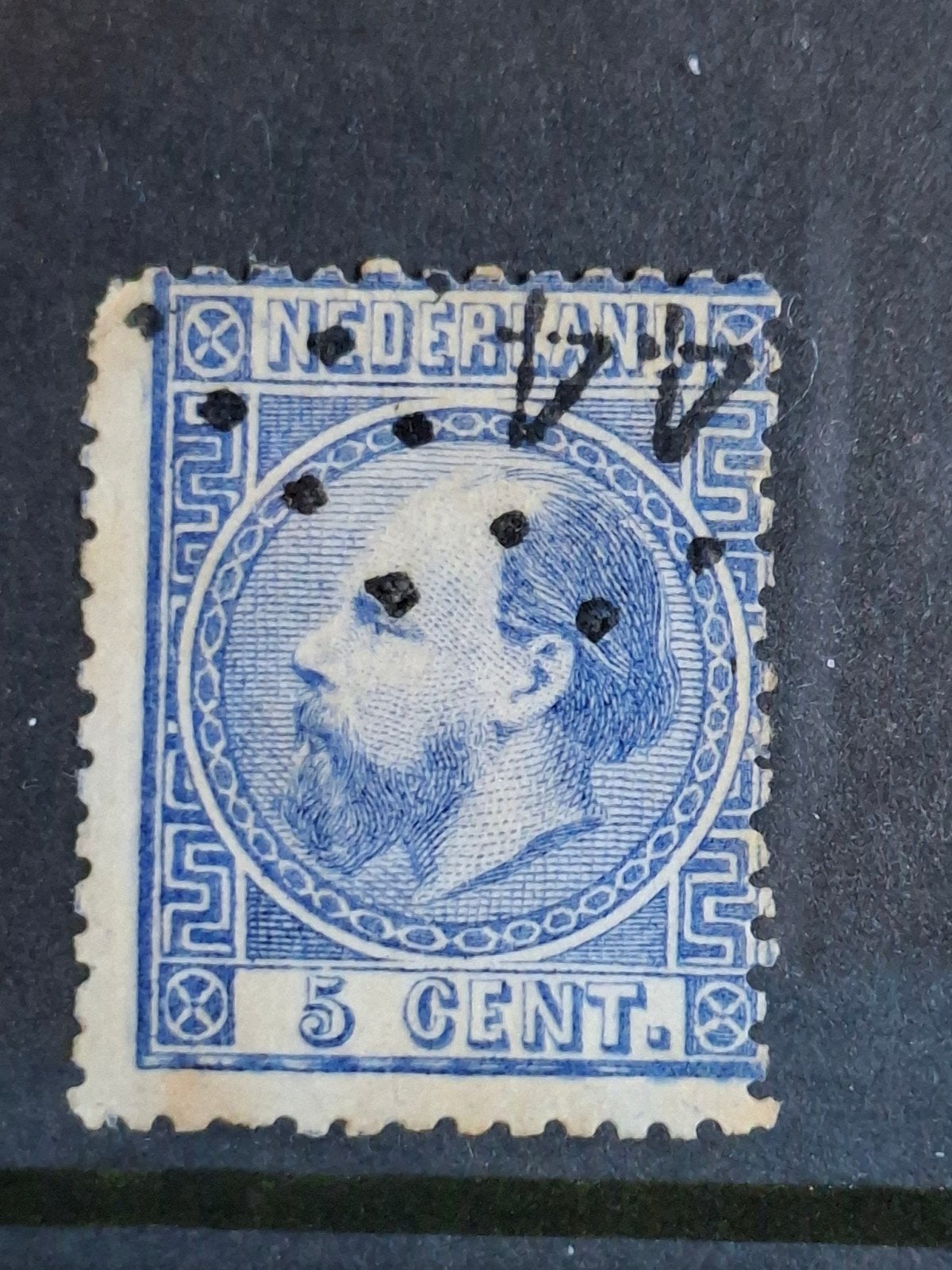 Puntstempel zegel nr 44 's-Gravenhage nvph nr 7, Postzegels en Munten, Postzegels | Nederland, Ophalen of Verzenden