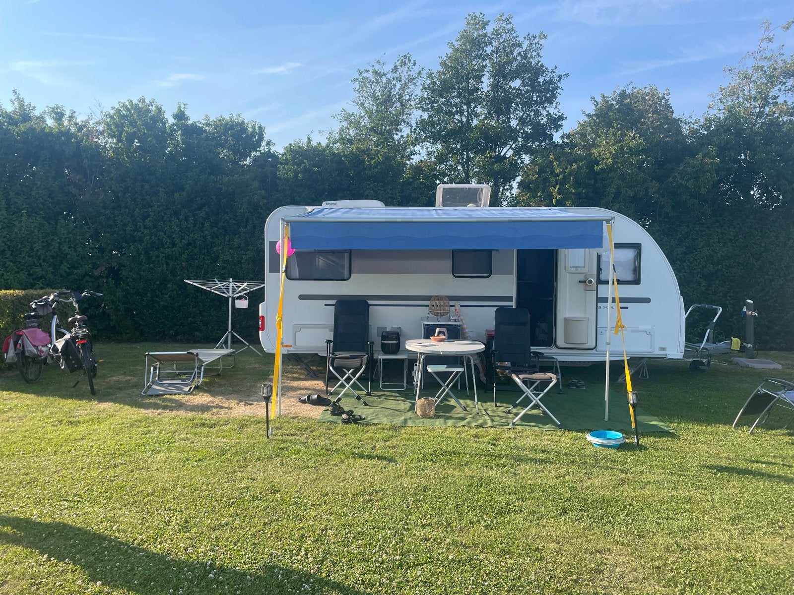 Fiamma 360 rolluifel Oceanblue met scheurtje, Caravans en Kamperen, Ophalen, Gebruikt