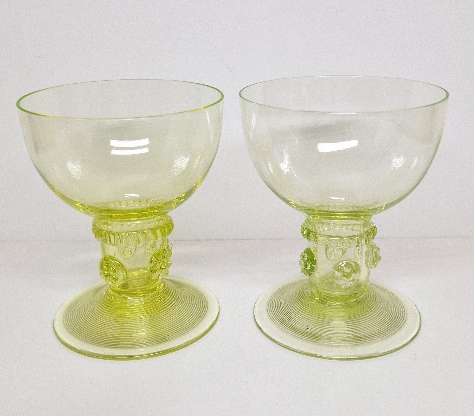 Set uranium glazen roemers, Duitsland eind 19e eeuw., Ophalen