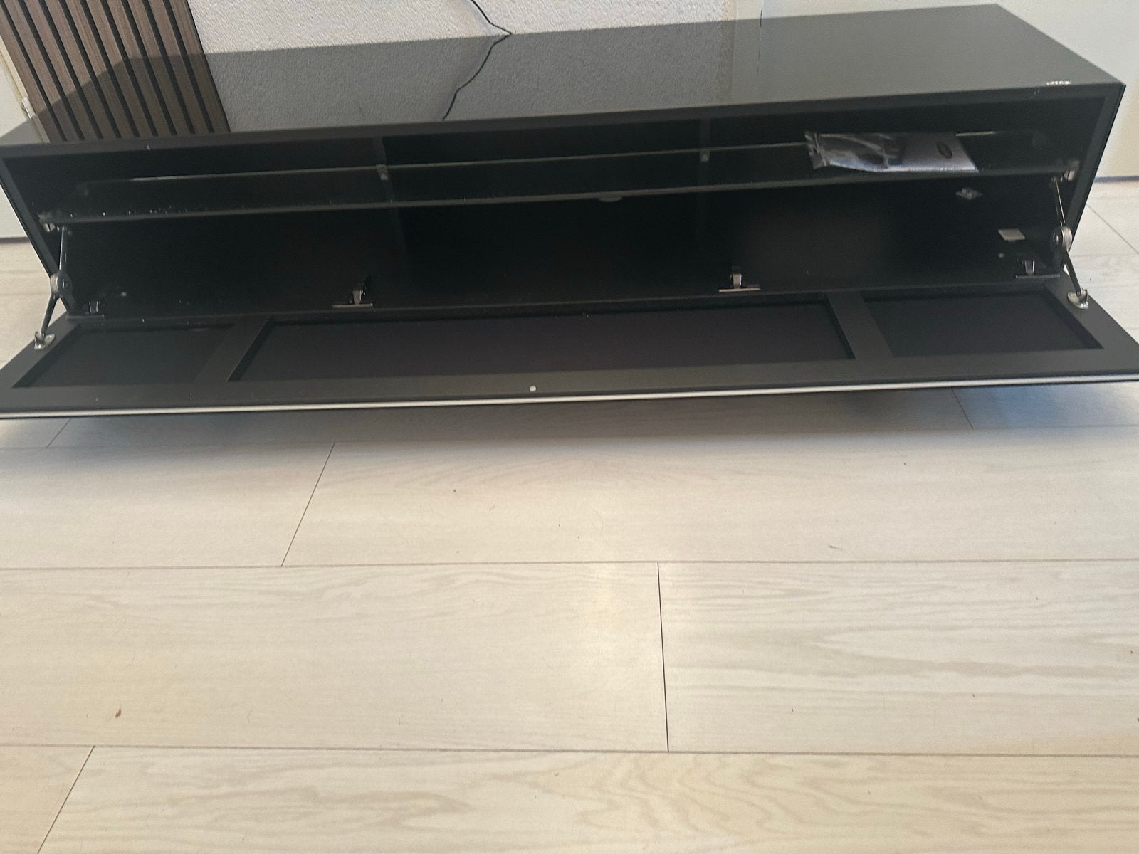Spectral Just-Racks JRL1651S-BG Soundbar TV-meubel Zwart, Ophalen, 150 tot 200 cm, Nieuw, Glas