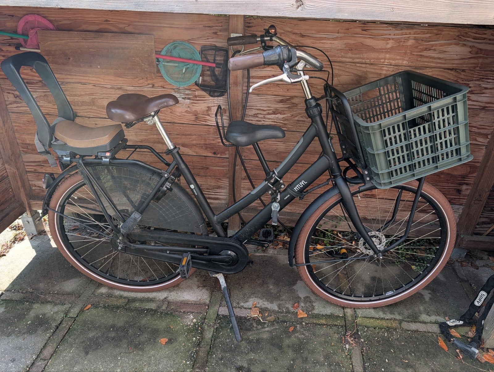 van Tuyl Porter dames fiets moeder fiets met kinderzitjes, Ophalen, Van tuyl, Handrem, Trommelrem