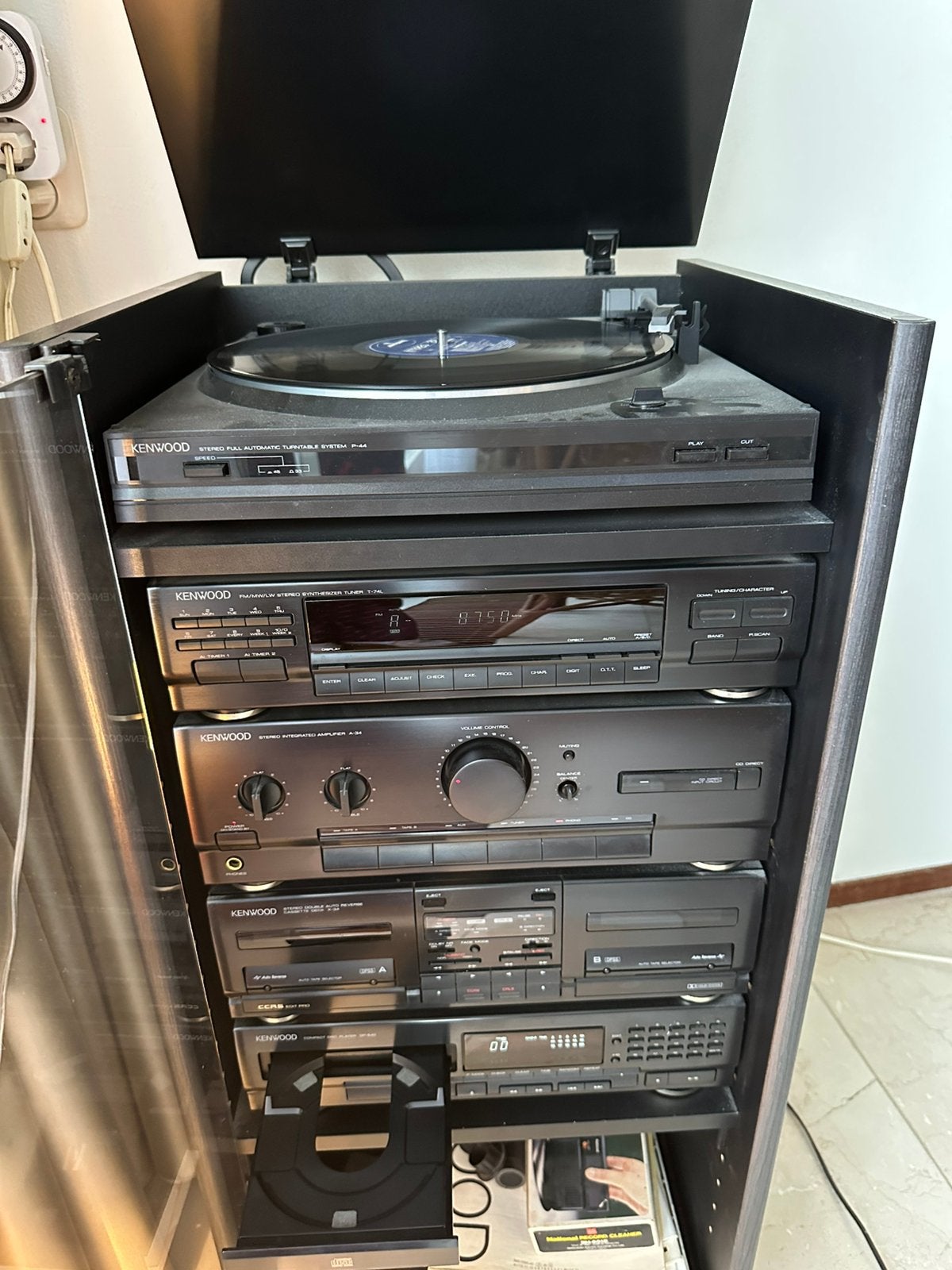 Vintage Kenwood stereotoren midi-M-343 en tannoy 2 speakers, Ophalen, Gebruikt, Cassettedeck, Overige merken