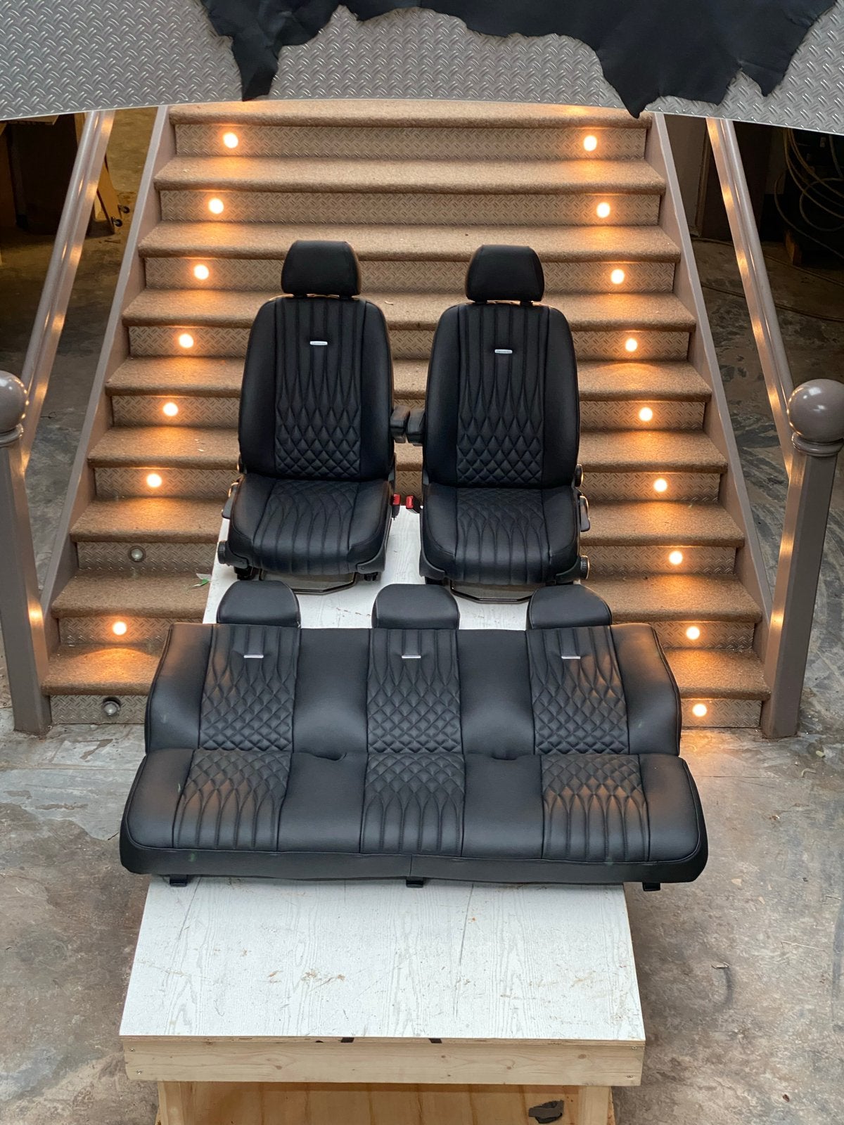 Lederen interieur voor Mercedes Vito w639 dubbel cabine, Ophalen, Scooter seats, Mercedes-Benz, Nieuw