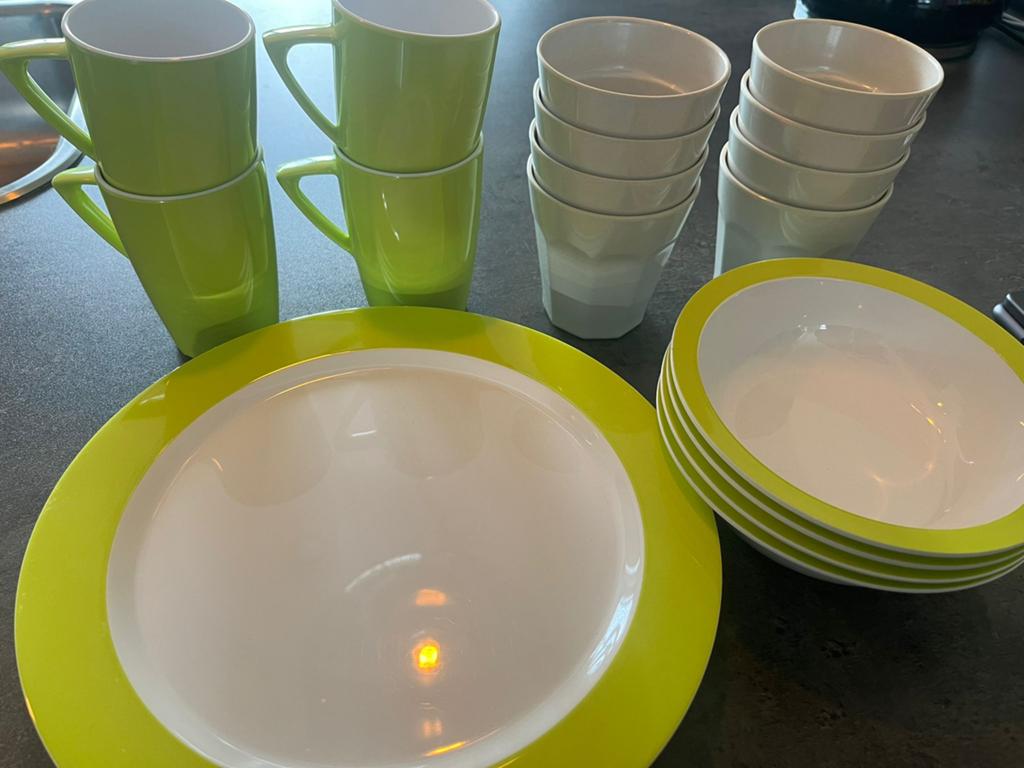 Camping/kampeer servies, Overige materialen, Gebruikt, Ophalen of Verzenden, Bord(en)