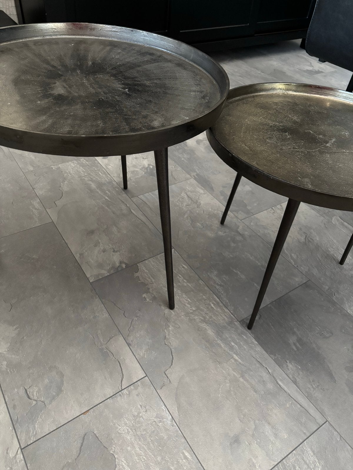 WOOOD Salontafels - Koperkleurig Metaal (Set van 2), Huis en Inrichting, Tafels | Salontafels, Ophalen, Minder dan 50 cm, 50 tot 100 cm