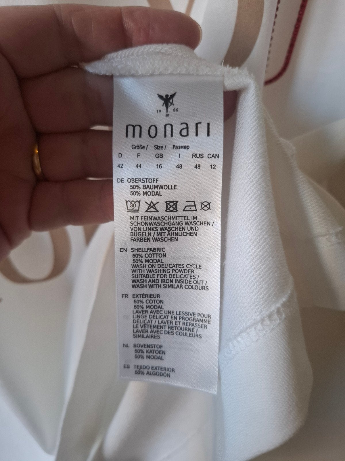 Monari luxe t -shirt maat: 42/44 nieuw zonder kaartjes.., Monari, Maat 42/44 (L), Nieuw, Ophalen of Verzenden