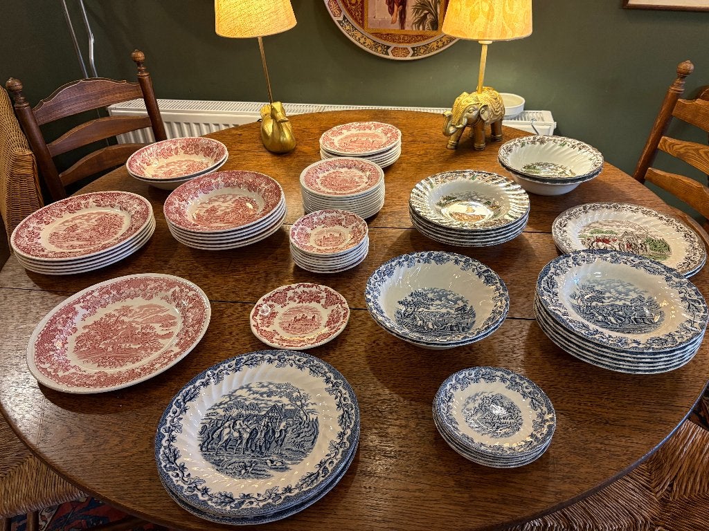 Grote Partij Engelse Borden/Bordjes & Schalen., Antiek en Kunst, Antiek | Servies los, Ophalen