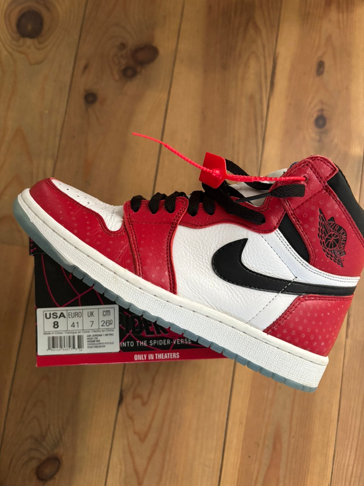 Jordan 1 spiderman original story, Kleding | Heren, Ophalen of Verzenden, Zo goed als nieuw