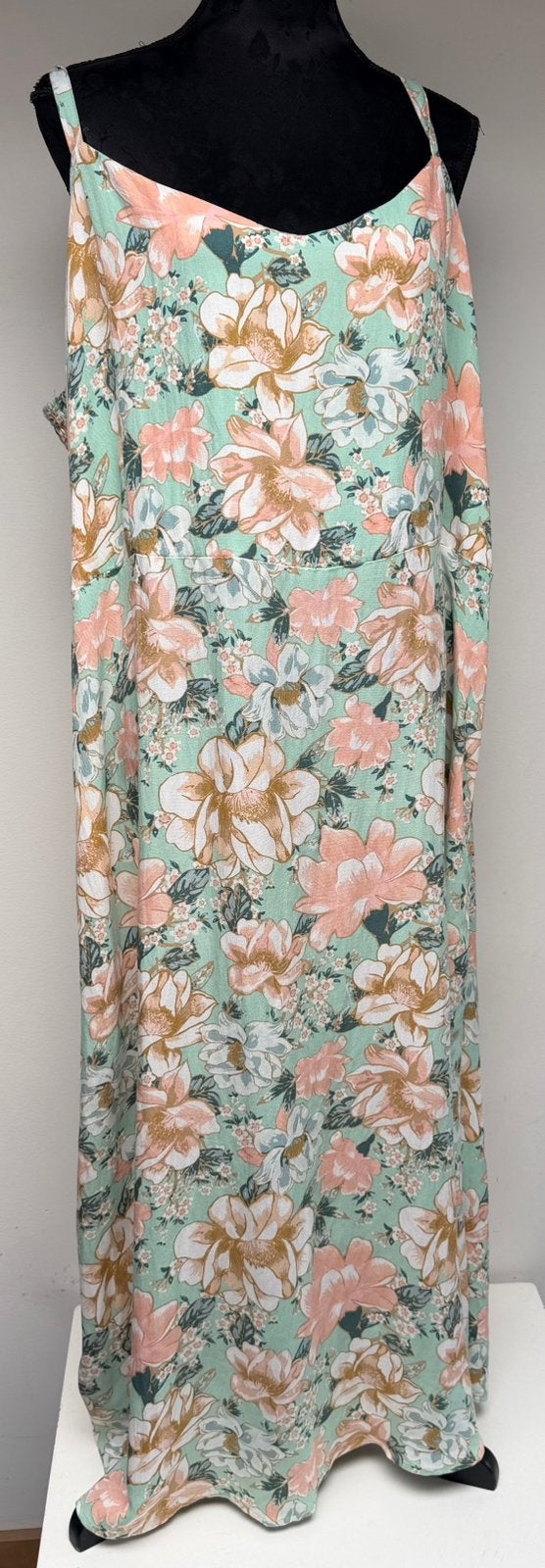Superleuke lange groene jurk met rozen ZIZZI xxl 54/56, Kleding | Dames, Verzenden, Zo goed als nieuw, Groen, Jurk