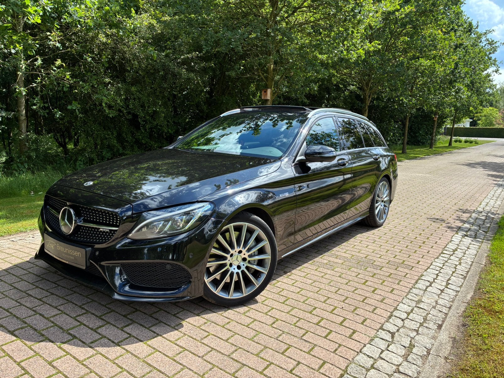 Mercedes C-klasse AMG C43 4MATIC| PANO|BURMESTER| VOL OPTIE, Auto's, Automaat, 1800 kg, 367 pk, Zwart