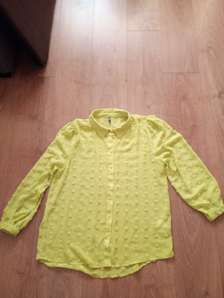 Mooie Lime kleurige blouse mt XL, Geel, Maat 42/44 (L), Zo goed als nieuw, Ladies Fashion