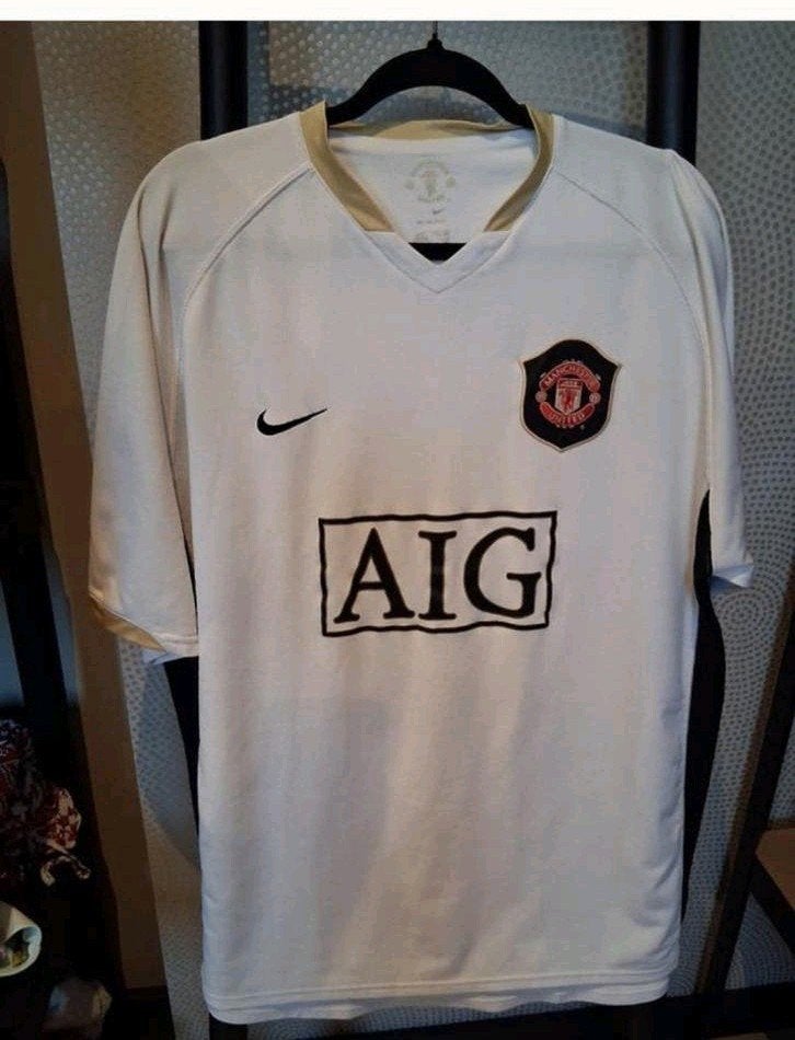 Manchester United Giggs 11 Thuisshirt 2007-2008 Maat L/XL, Maat 52/54 (L), Wit, Nike, Ophalen of Verzenden