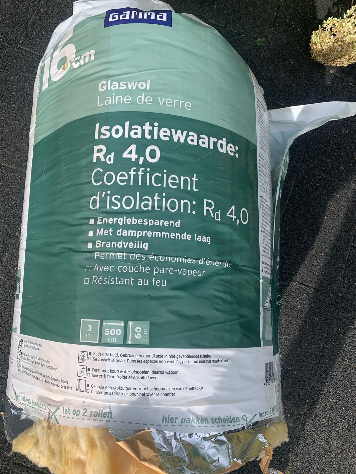 Glaswol isolatie Rd 4.0 - 16 cm dik, 12 cm of meer, Nieuw, Vloerisolatie, Glaswol