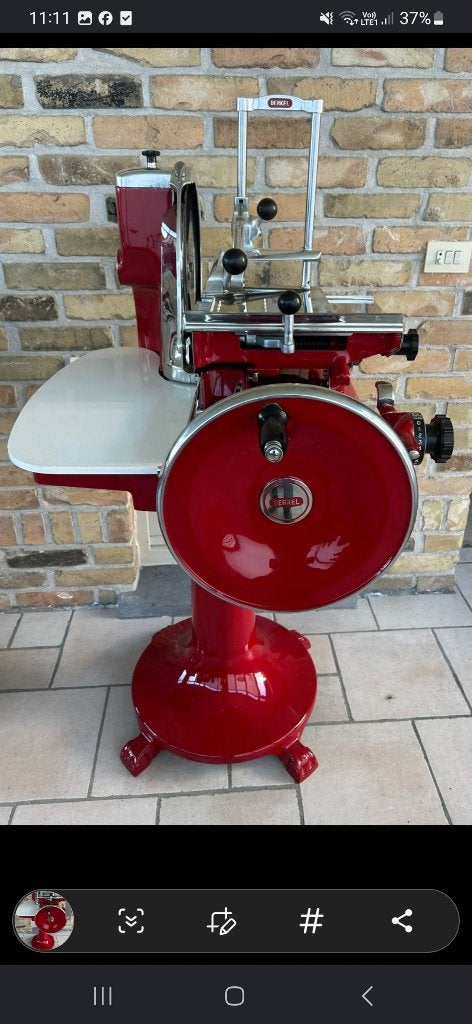 Gerestaureerde berkel snijmachine, Ophalen