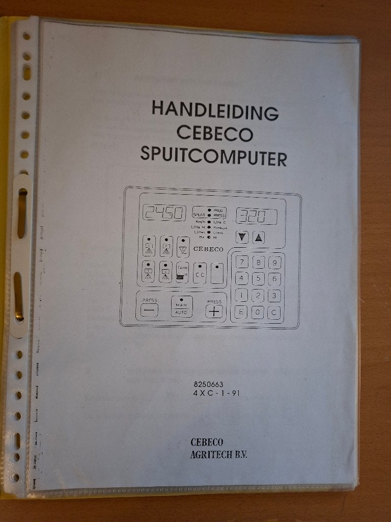 Handleiding Cebeco spuitcomputer, Boeken, Ophalen of Verzenden, Gelezen, Tractor en Landbouw