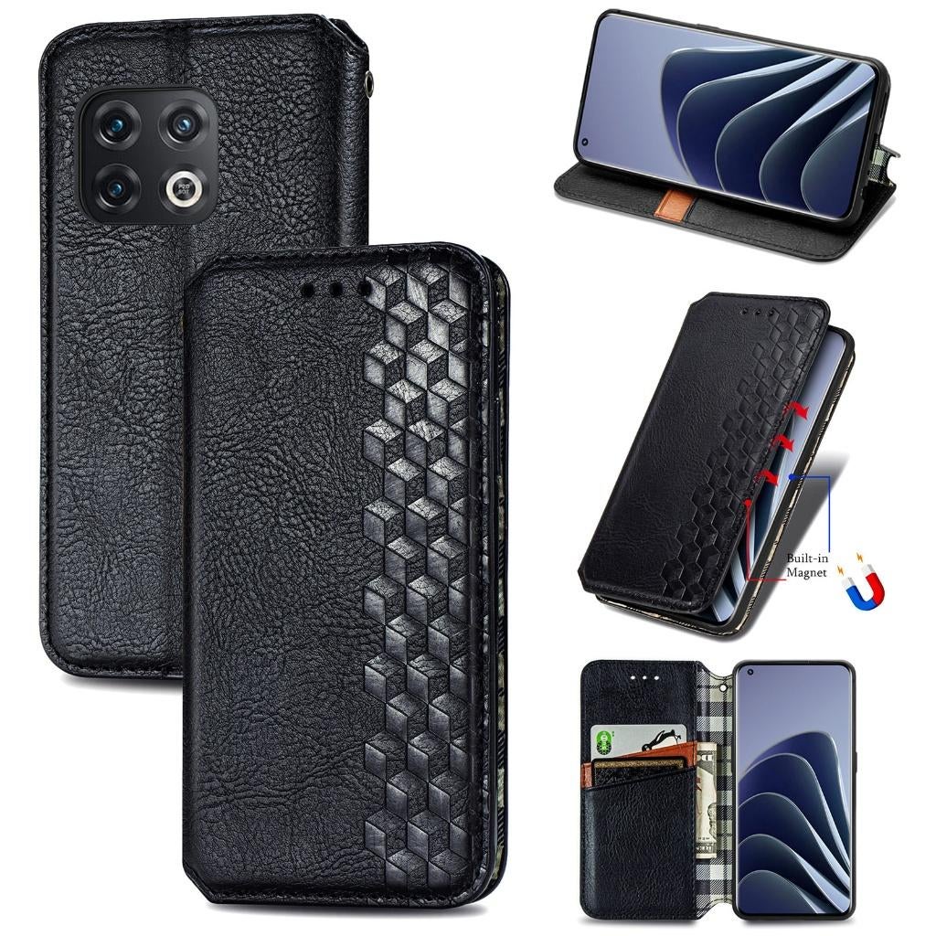 OnePlus 10 Pro Luxe PU Lederen Wallet Case Set _ Zwart, Verzenden, Nieuw, Hoesje of Tasje