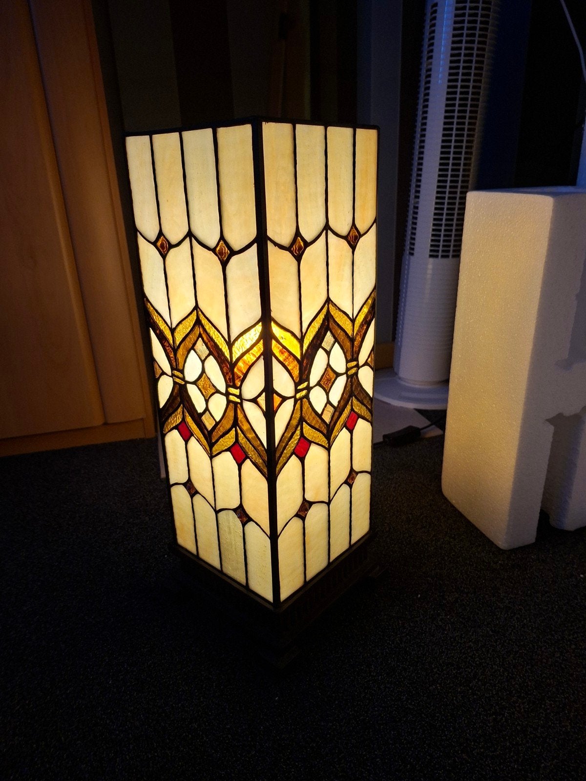 Tiffany Tafellamp – Sfeervolle Art Deco Stijl (44 cm), Ophalen, Art deco, Meerkleurig, 44 cm