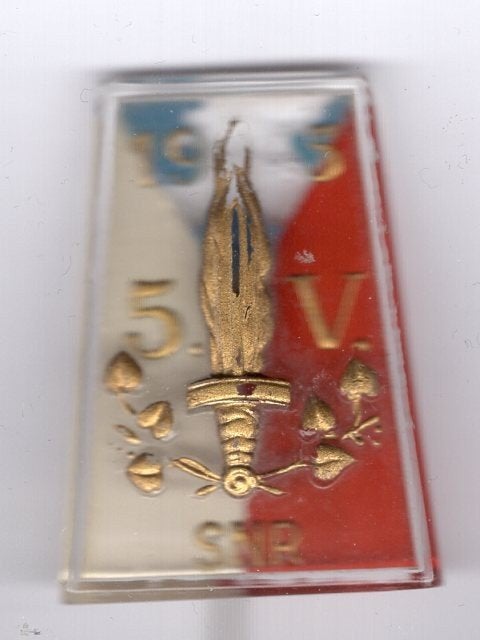Herdenking einde 2e wereldoorlog speldje ( H_265), Ophalen of Verzenden, Zo goed als nieuw, Stad of Land, Speldje of Pin