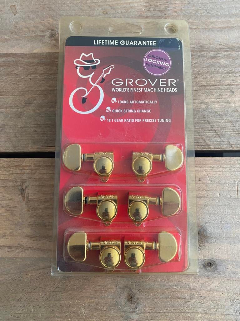 Grover 502C Locking Tuners 3L/3R - Gold  NOS, Muziek en Instrumenten, Instrumenten | Onderdelen, ., Nieuw, Ophalen of Verzenden