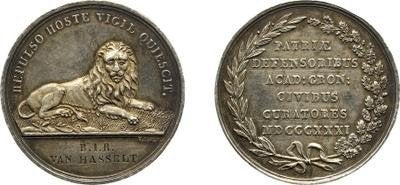Te koop gevraagd, zilveren flankeurs penning groningen, Ophalen, Zilver