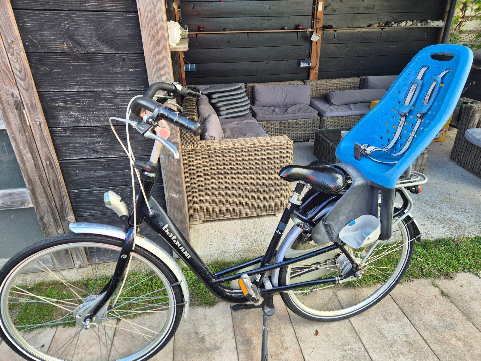 Batavus moederfiets 28 inch met kinderzitje, Ophalen, 1 zitje, Gebruikt, Batavus