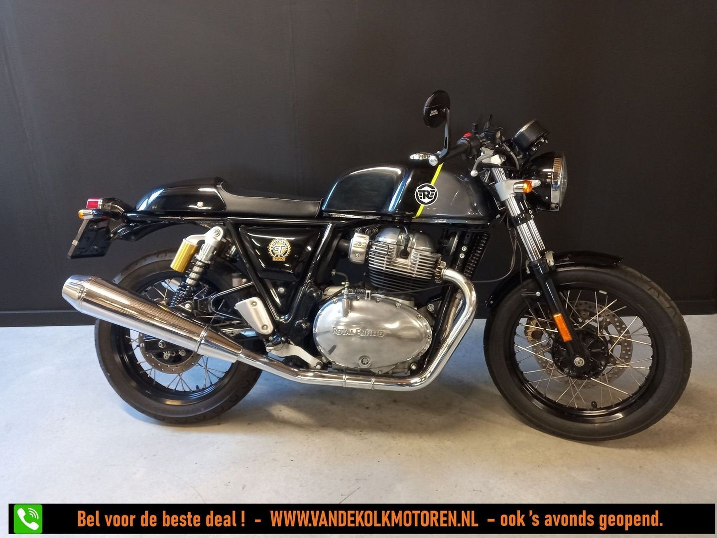 ROYAL ENFIELD CONTINENTAL GT 650 (bj 2020) Dr. Mayhem BLACK!, Motoren, 2 cilinders, 648 cc, Bedrijf, Onbekend