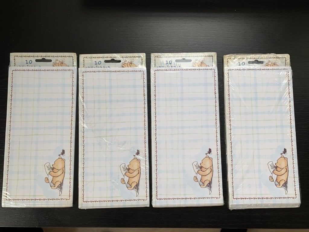 40 gesealde Classic Winnie de Pooh enveloppen NIEUW ZELDZAAM, Verzamelen, Ophalen, Winnie de Poeh of vrienden, Nieuw, Papier, Kaart of Schrift