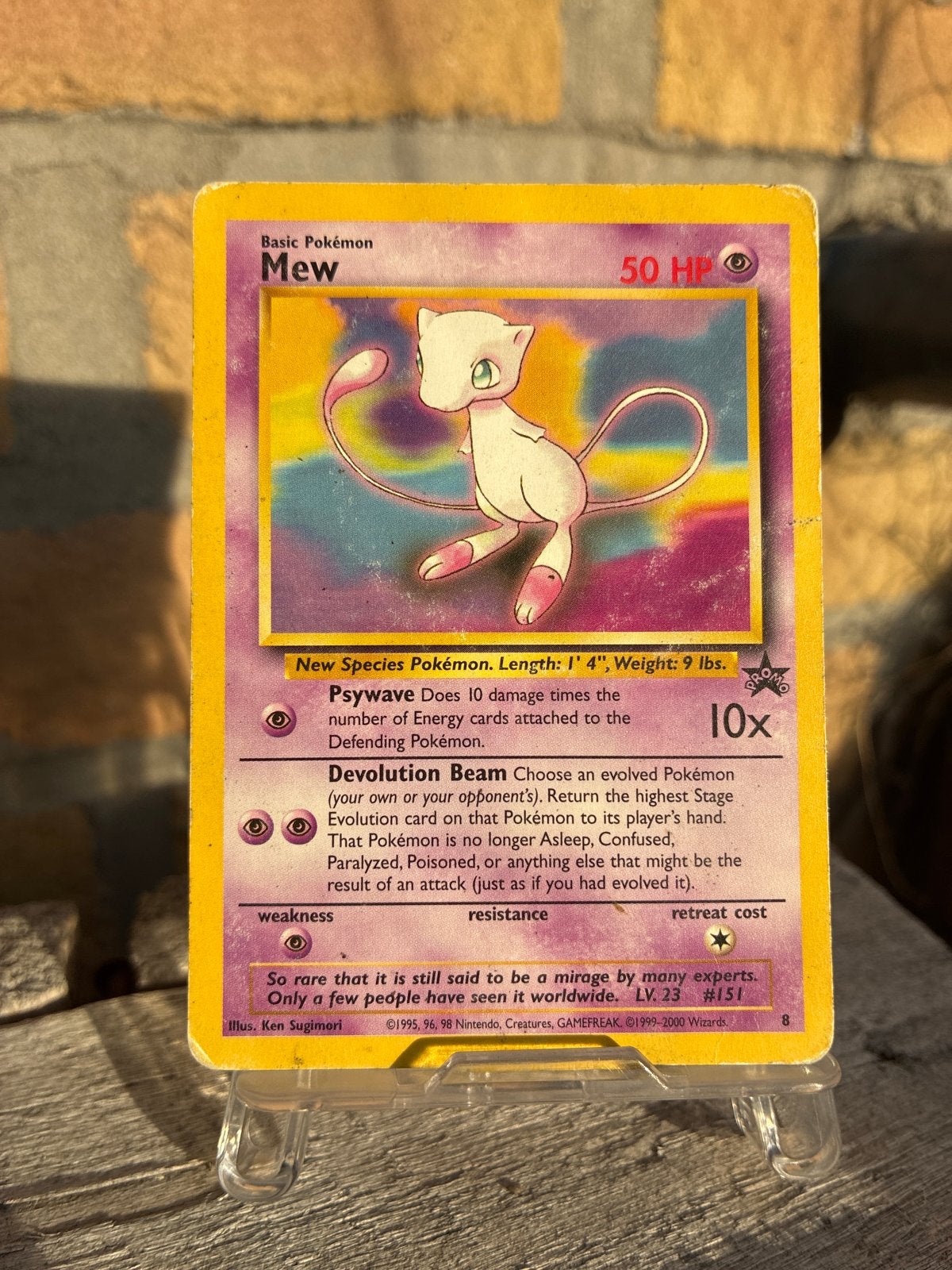 Mew #8 WOTC Black Star Promo Pokémon Kaart, Hobby en Vrije tijd, Ophalen of Verzenden, Gebruikt, Losse kaart