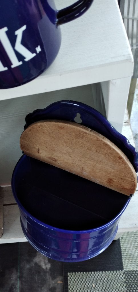 Blauwe emaille zoutpot, Verzenden