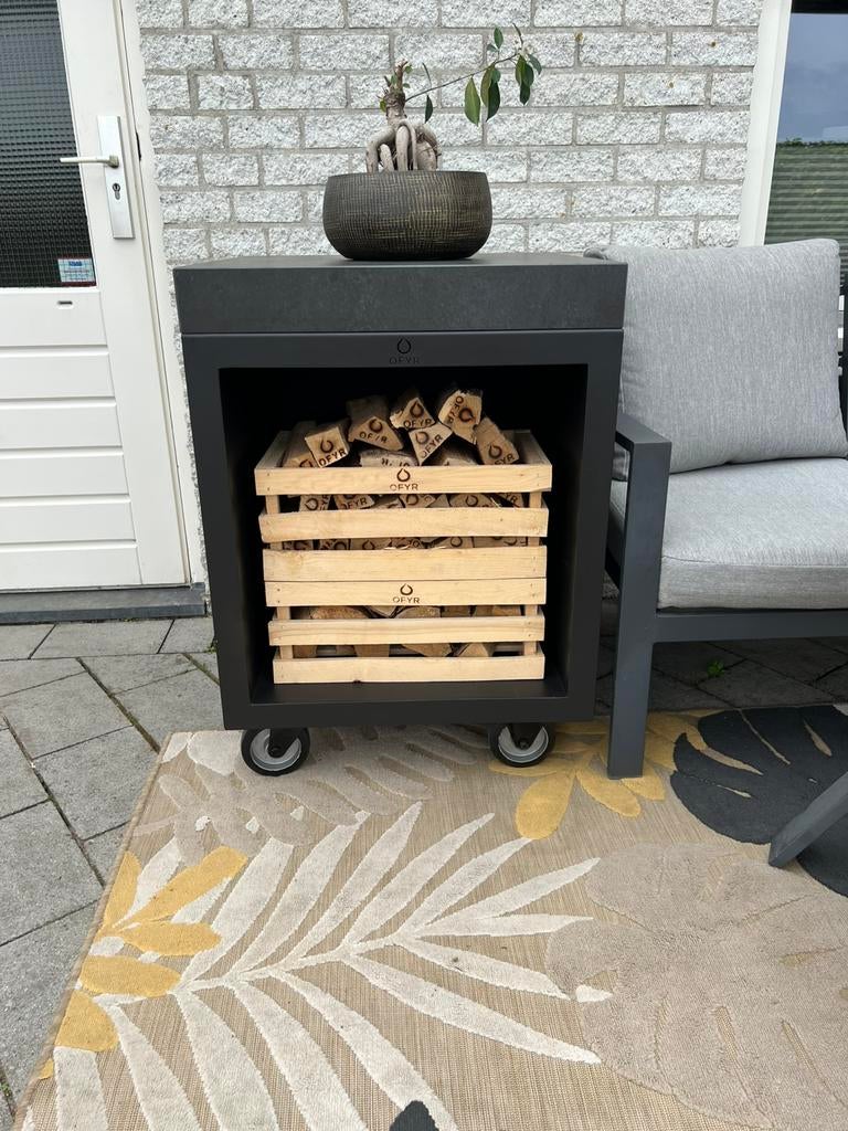 Ofyr 65 Mise and place pro ceramic dark grey, Tuin en Terras, Houtskoolbarbecues, Ophalen, Zo goed als nieuw, Met accessoires