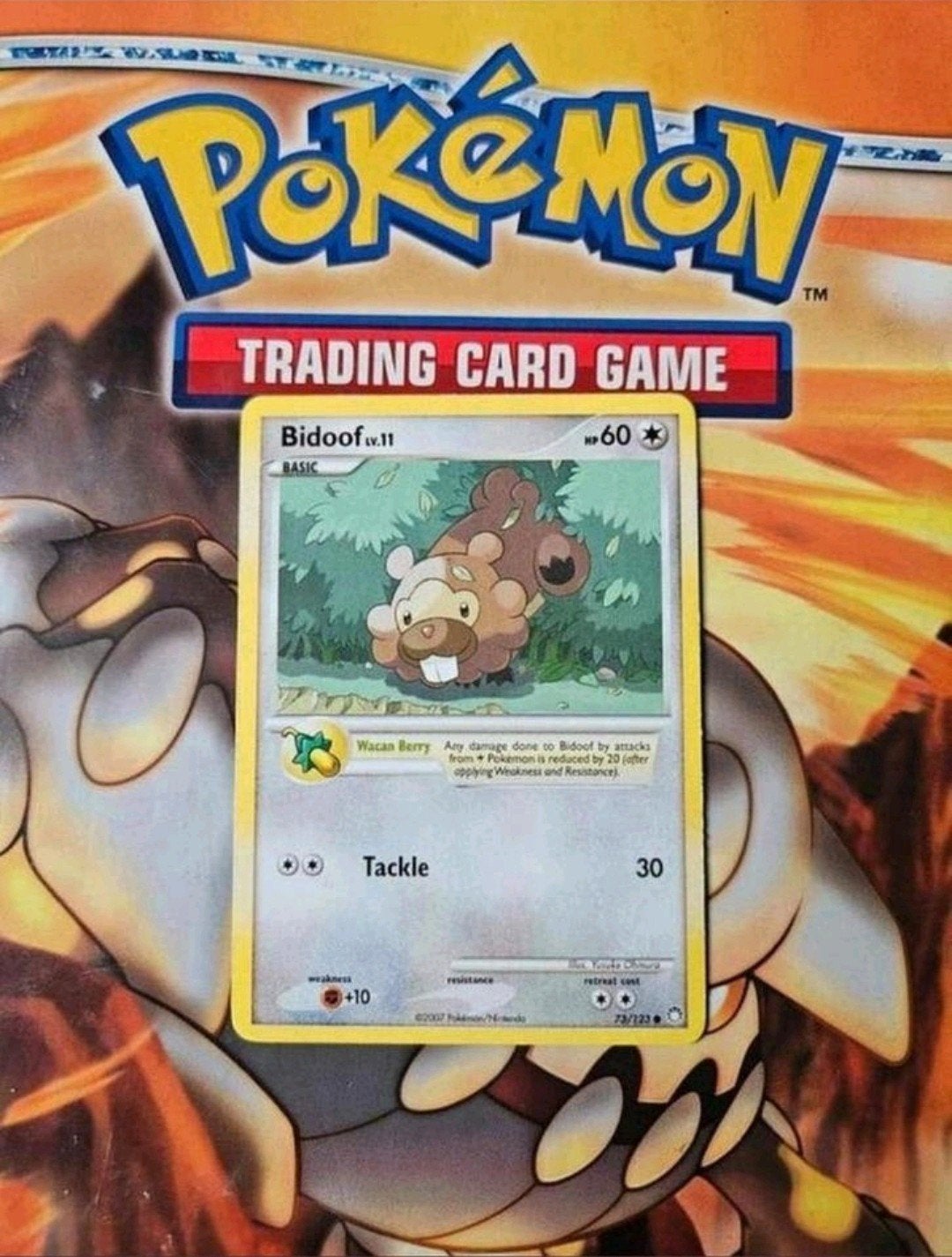 Bidoof 73/123 Diamond&Pearl Mysterious treasures pokemon, Ophalen of Verzenden, Gebruikt, Losse kaart