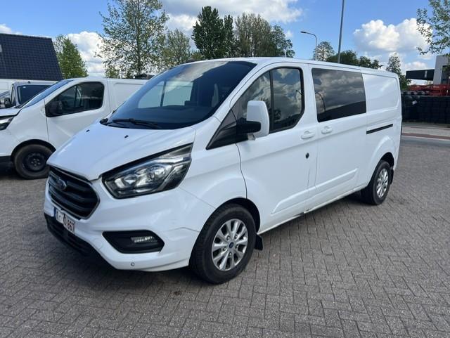 Ford Transit Custom 300 2.0 TDCI 125KW DC L2H1 LANG AIRCO KL, Auto's, Bestelauto's, Euro 6, 4 cilinders, Wit, Origineel Nederlands