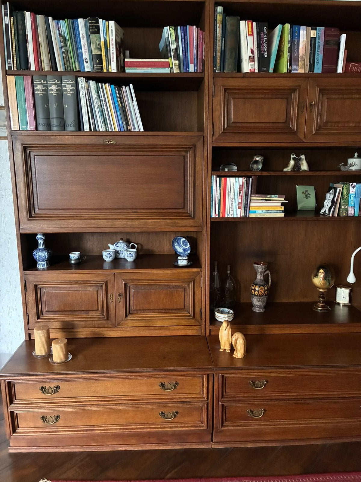 Massief Eiken Wandmeubel /Castle furniture, Ophalen, Gebruikt, 75 cm of meer, Eikenhout