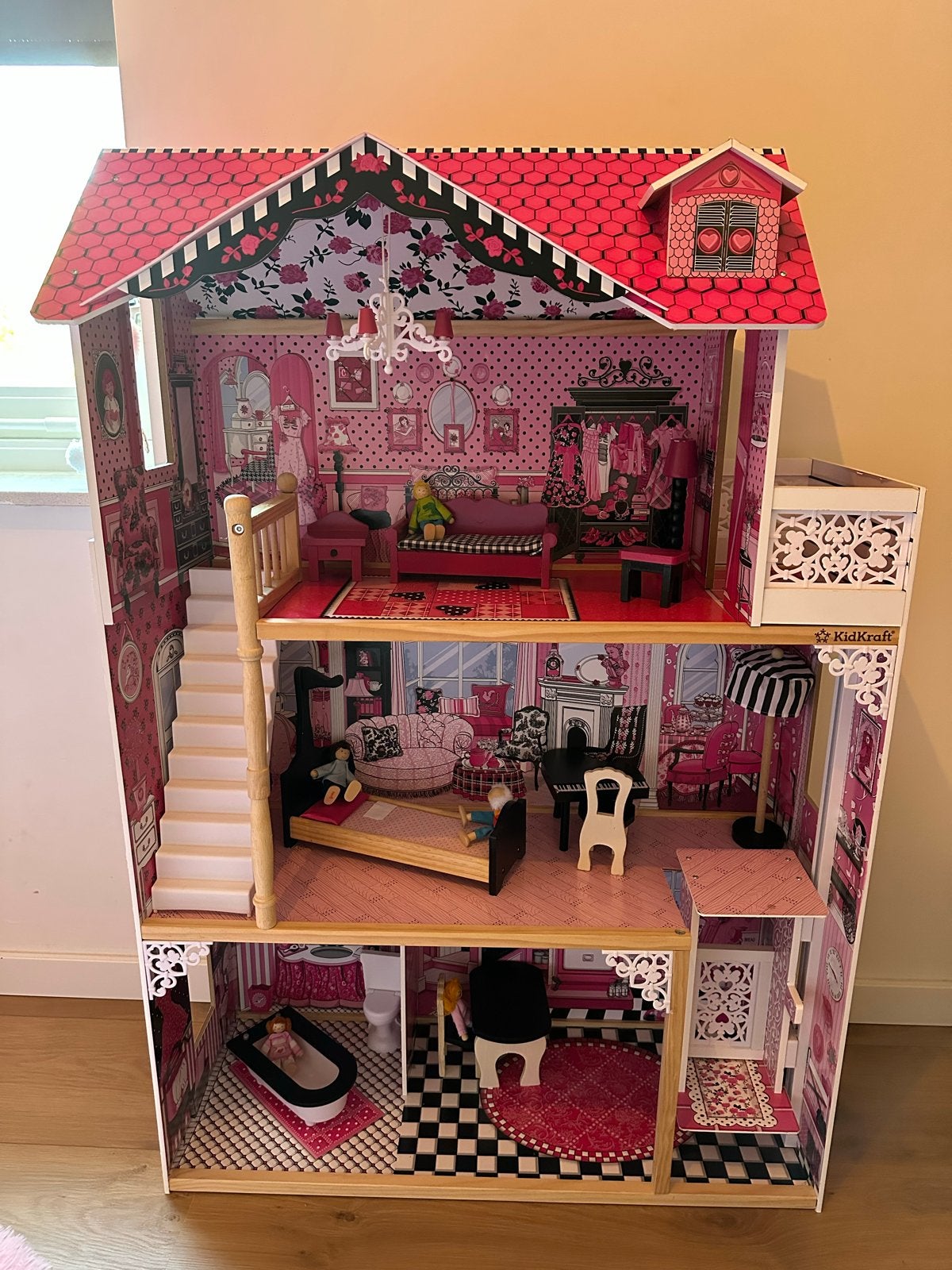 Kidkraft Amelia poppenhuis - Zo goed als nieuw!, Ophalen, Zo goed als nieuw, Poppenhuis