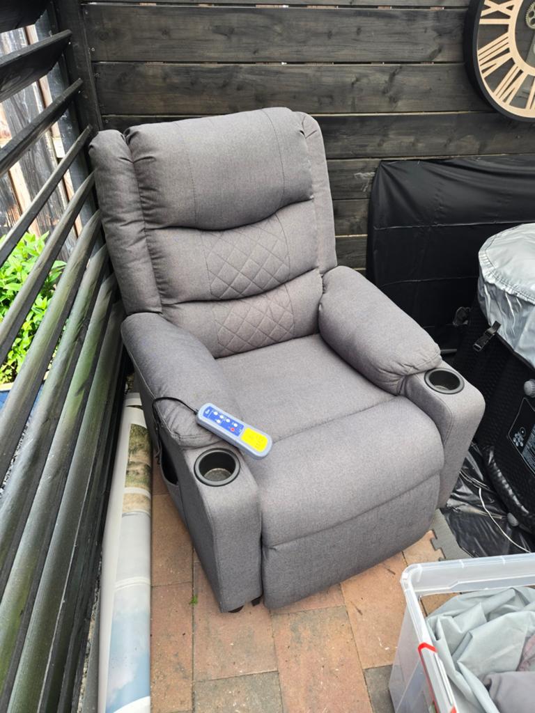Zgan Verkeerde Sta-op Stoel met Ligfunctie & Ma, Huis en Inrichting, Stoelen, Ophalen of Verzenden, Zo goed als nieuw, Grijs, Eén
