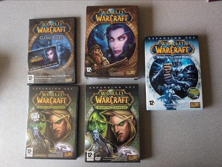World of Warcraft Uitbreidingen en Game Card Bundel, Online, Gebruikt, Ophalen of Verzenden, Role Playing Game (Rpg)