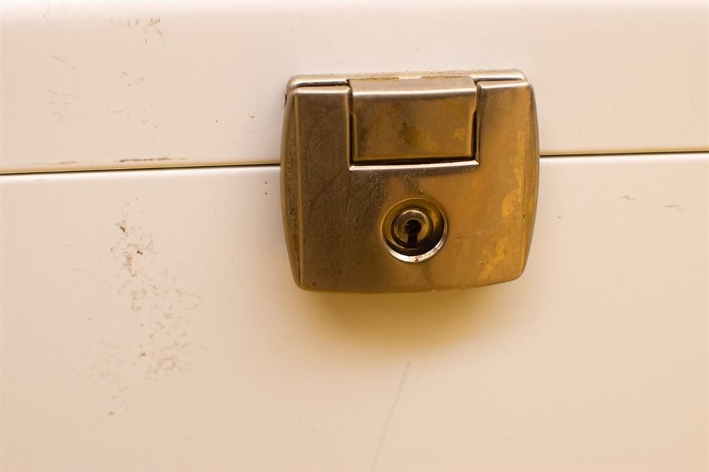 Metalen Kist 44480, Ophalen of Verzenden, Gebruikt, 50 tot 100 cm, Minder dan 50 cm