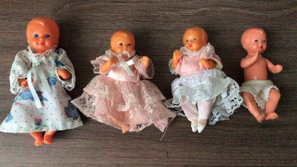 Vintage Baby Pop Popjes ES Germany 10 cm, Verzamelen, Ophalen of Verzenden, Gebruikt, Pop