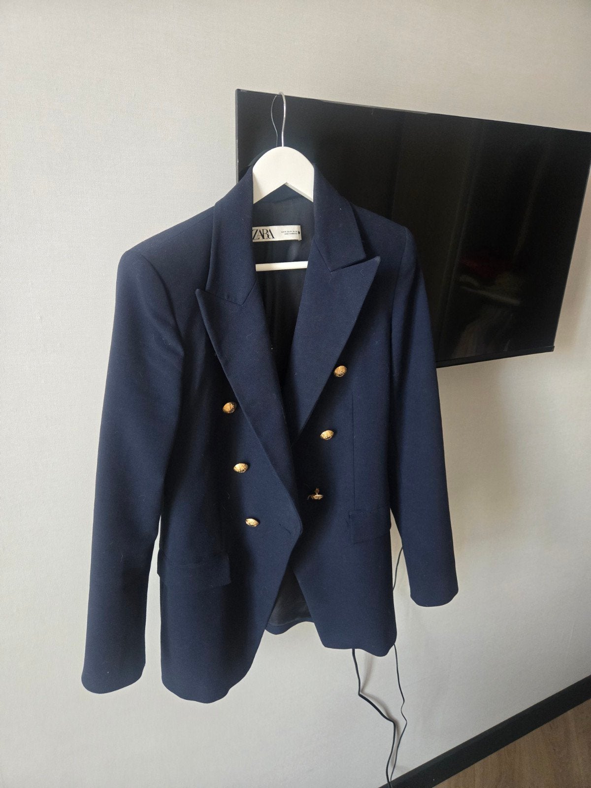 Zara marineblauwe blazer met gouden knopen, Kleding | Dames, Maat 38/40 (M), Blauw, Zara, Ophalen of Verzenden